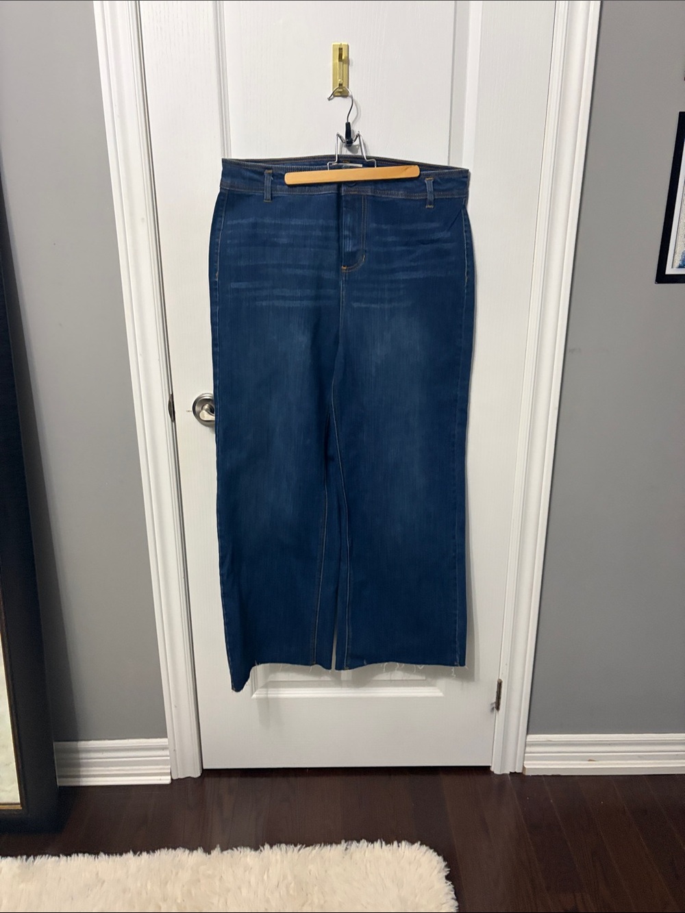 Oat New York Indigo High-Rise Wide Leg Jeans